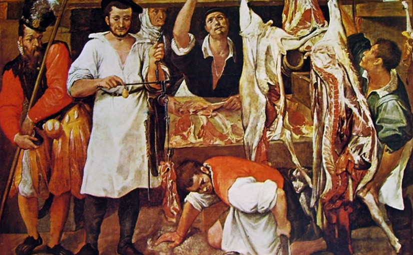 La bottega del macellaio, cm. 190 x 271 Christ Churc of Oxford.